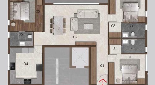 Kirthika Antares 1747 Sqft - 3bhk