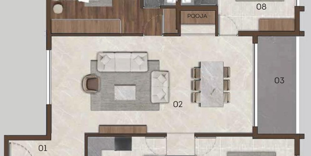 Kirthika Antares 1831Sqft - 3bhk