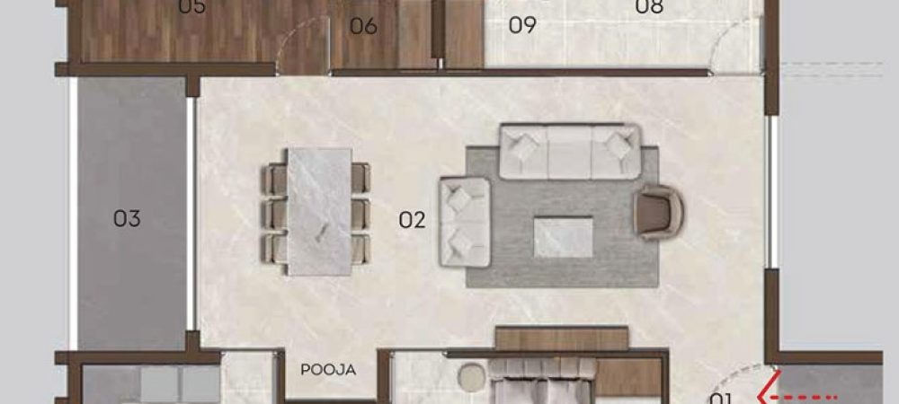 Kirthika Antares 1864 Sqft - 3bhk