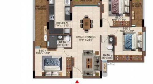 casamia floor plan 3bhk 2