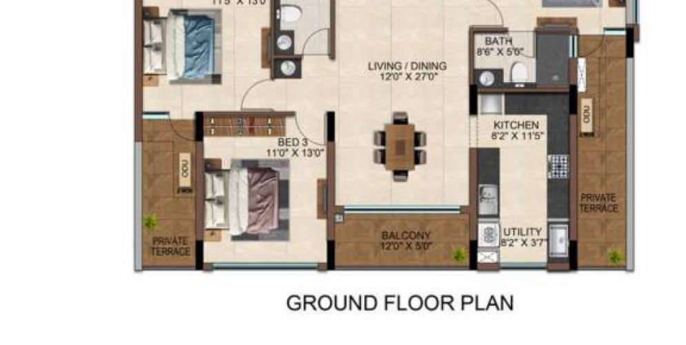 casamia floor plan 3bhk 3
