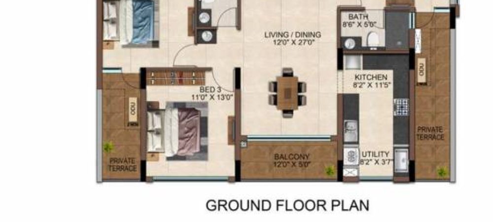 casamia floor plan 3bhk 3