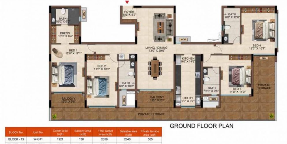 casamia floor plan 4bhk 2