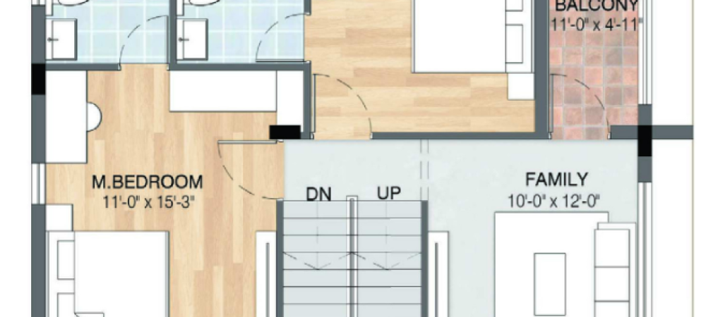 podigai floor plan 3 bhk 1590 Sqft