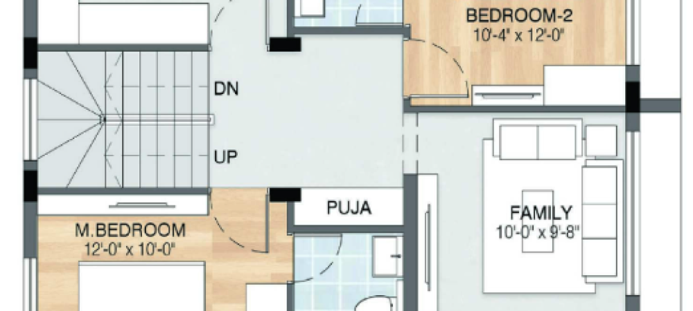 podigai floor plan 3 bhk 1742 Sqft