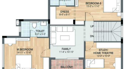 podigai floor plan 4 bhk 2119 Sqft