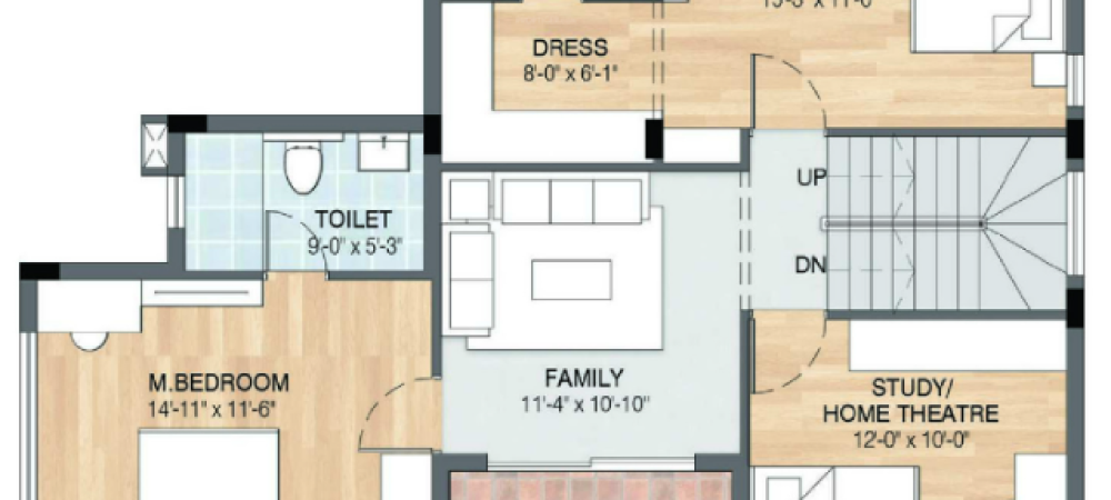 podigai floor plan 4 bhk 2119 Sqft
