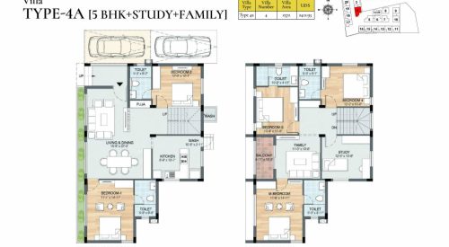 podigai floor plan 5 bhk 2372 Sqft