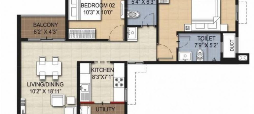 risington 2 floor plan 2bhk 2