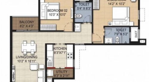 risington 2 floor plan 2bhk 3