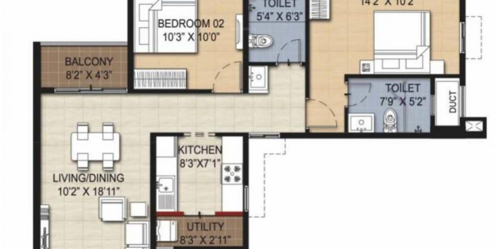 risington 2 floor plan 2bhk 4