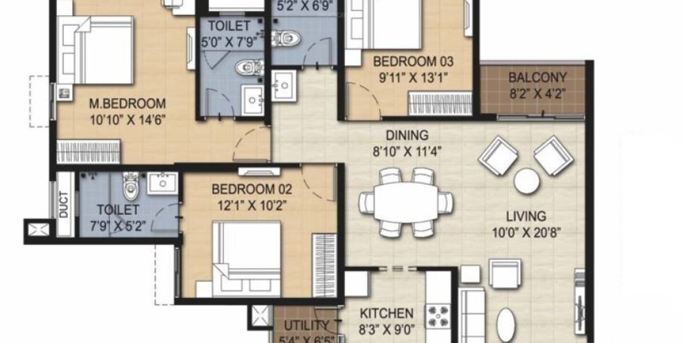 risington 2 floor plan 3bhk 2