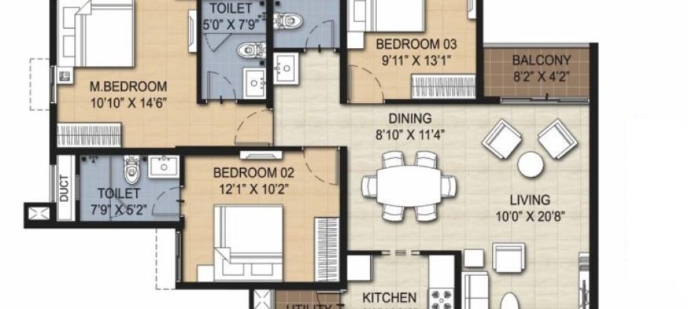 risington 2 floor plan 3bhk 2