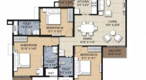 risington 2 floor plan 3bhk 3