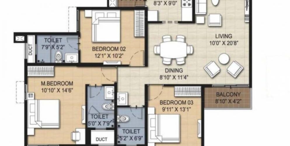 risington 2 floor plan 3bhk 3