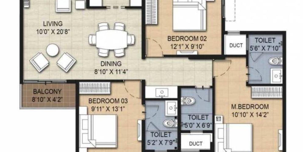 risington 2 floor plan 3bhk 4