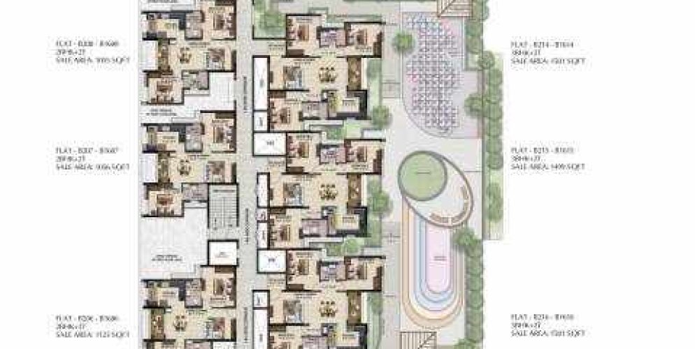 solitaire solitaire block b cluster plan from 1st to 16th floor