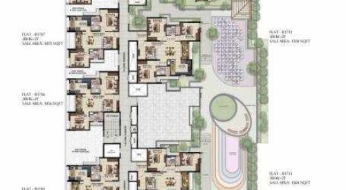 solitaire solitaire block b cluster plan from 1st to 17th floor