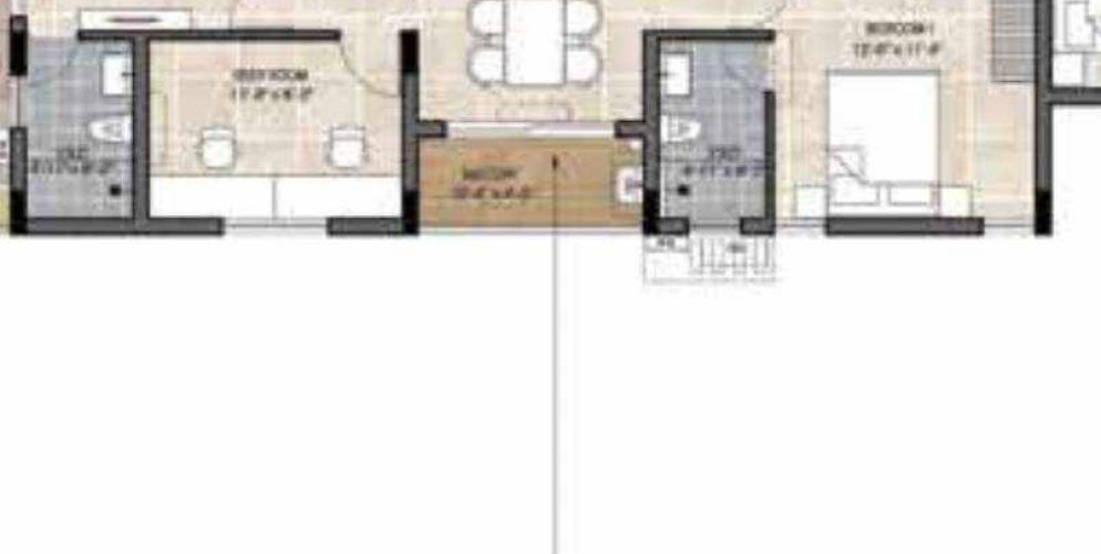 the edge floor plan 3bhk 1202 Sqft