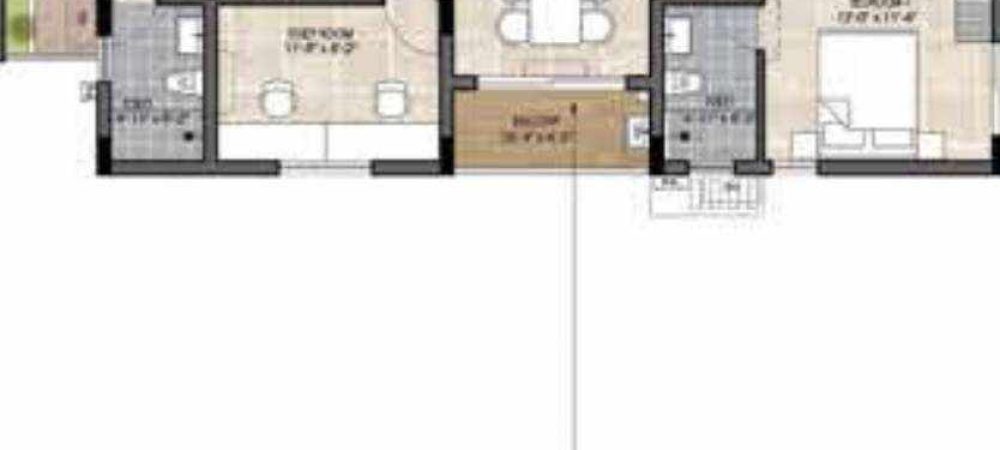the edge floor plan 3bhk 1205 Sqft