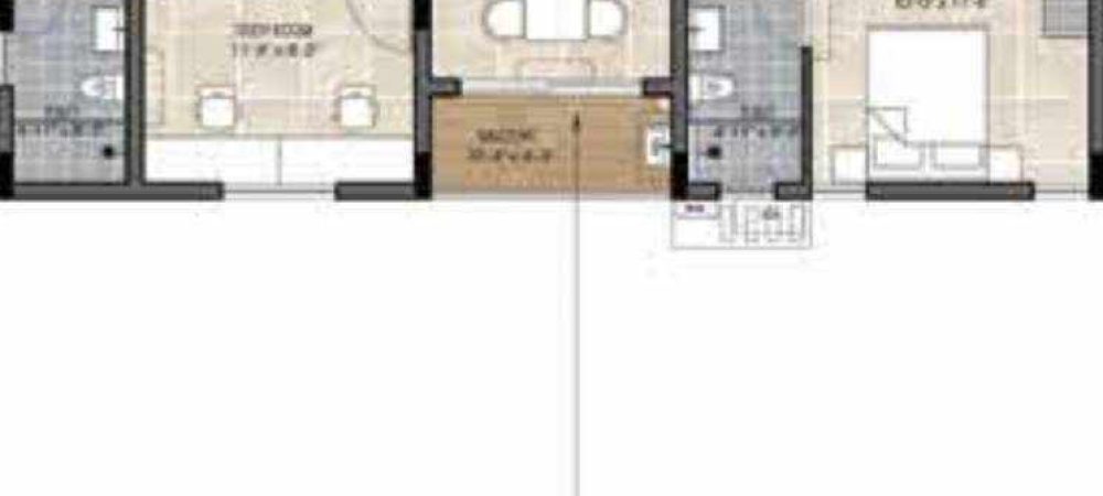 the edge floor plan 3bhk 1208 Sqft