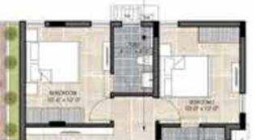 the edge floor plan 3bhk 1444 Sqft