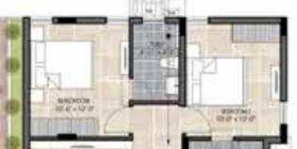 the edge floor plan 3bhk 1444 Sqft