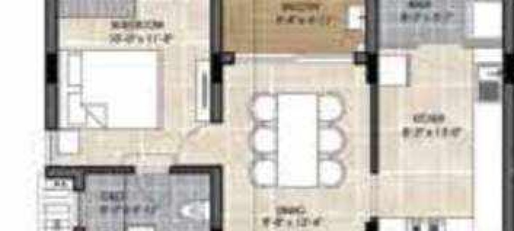 the edge floor plan 3bhk 1446 Sqft