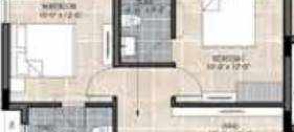 the edge floor plan 3bhk 1447 Sqft