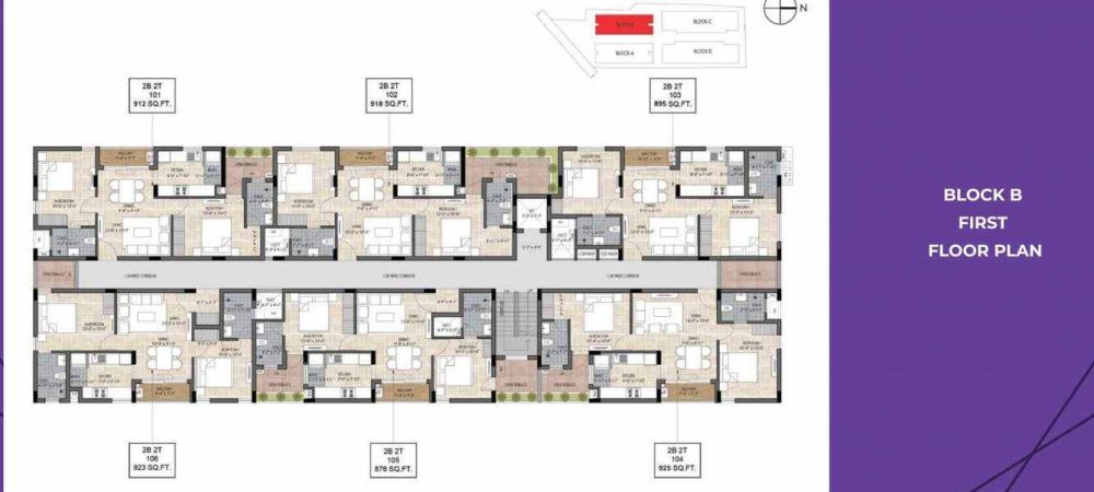the edge the edge block b cluster plan for 1st floor